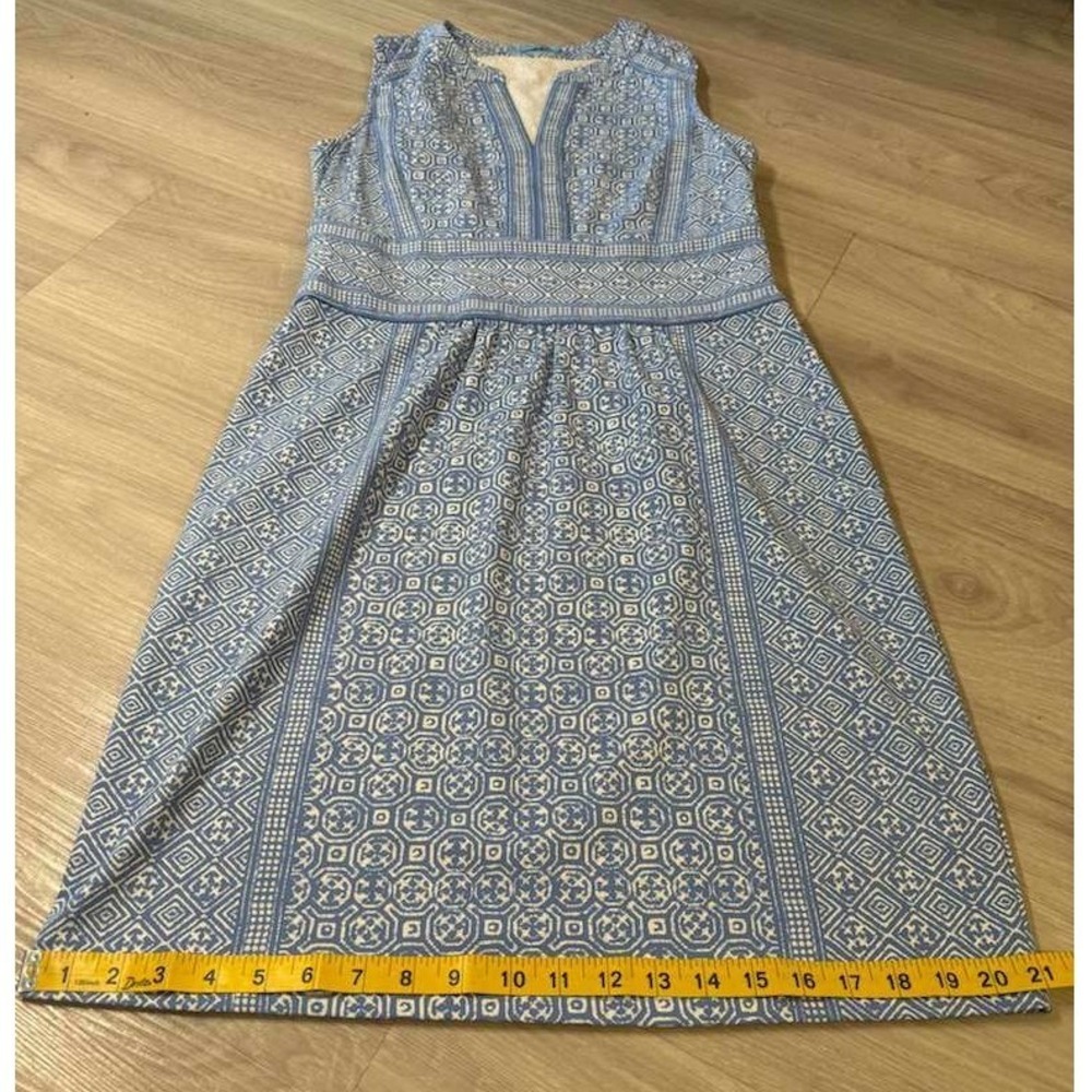J Mclaughlin Blue Geometric Pattern Sleeveless Mi… - image 5